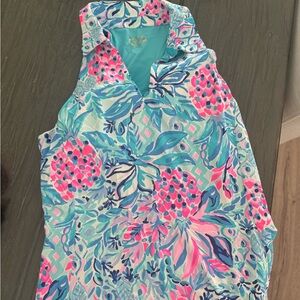 Lilly Pulitzer Luxletic Lakelyn Bra Top in Zanzibar Blue Party. EUC size Medium